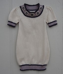 Hand Knitted Girl Dress "Perla"