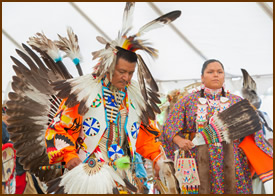 Ryan Sandoval and Shannon Smith Head Man and Lady Dancers at 2012 Sacred Springs Powwow