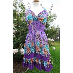 Thai Dress Halter Purple