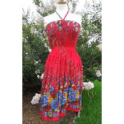 Thai Dress Strapless Red
